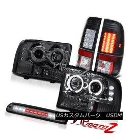 ヘッドライト Tinted Headlights Roof Third Brake Cargo LED Bulbs Tail Lamps 99-04 F250 7.3L 着色されたヘッドライト屋根の第3ブレーキカーゴLED電球テールランプ99-04 F250 7.3L