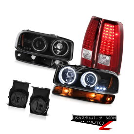 ヘッドライト 03-06 Sierra 6.6L Foglamps red taillights black bumper lamp ccfl headlights LED 03-06シエラ6.6Lフォグランプ赤いテールライトブラックバンパーランプccflヘッドライトLED