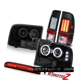 ヘッドライト Dark Tinted Angel Eye Headlights Black Brake High LED 99 00 01 02 03 04 F250 XLT ダークティンテッドエンジェルアイヘッドライトブラックブレーキハイLED 99 00 01 02 03 04 F250 XLT