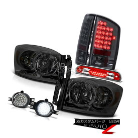 ヘッドライト 2007-2008 Ram 1500 Headlights Smoke Brake Tail Lights LED Trim Fog Third Cargo 2007-2008ラム1500ヘッドライトスモークブレーキテールライトLEDトリムフォグ第3貨物