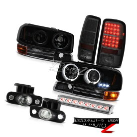 ヘッドライト Sinister Black LED Halo Headlight Brake Lamp Projector Foglamp Cargo 00-06 Yukon シニスターブラックLEDハローヘッドライトブレーキランププロジェクターFoglamp Cargo 00-06 Yukon