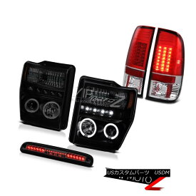 ヘッドライト Dark Angel Eye Headlight RED LED Tail Light Third Brake Cargo 08 09 10 F250 6.3L ダークエンジェルアイヘッドライトRED LEDテールライト第3ブレーキカーゴ08 09 10 F250 6.3L