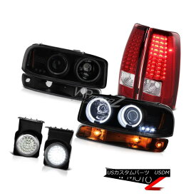 ヘッドライト 2003-2006 Sierra 5.3L Fog lights red clear tail black bumper lamp ccfl Headlamps 2003-2006シエラ5.3Lフォグライト赤クリアテールブラックバンパーランプccflヘッドランプ
