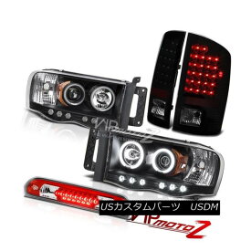 ヘッドライト Black Headlights L.E.D Rear Tail Light Red 3rd Brake LED 02 03 04 05 Ram SRT-10 ブラックヘッドライトL.E.Dリアテールライトレッド第3ブレーキLED 02 03 04 05ラムSRT-10