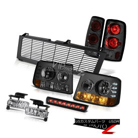 ヘッドライト Smoke Headlamps Rear Brake Tail Driving Fog Third LED Black 00-06 Suburban 5.7L スモークヘッドランプリアブレーキテールドライフォグ第3 LEDブラック00-06郊外5.7L