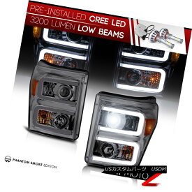 ヘッドライト [CREE Low Beam] 11-16 Ford F250 F350 OLED DRL Smoked Projector Headlight Upgrade [CREEロービーム] 11-16 Ford F250 F350 OLED DRLスモークプロジェクターヘッドライトアップグレード