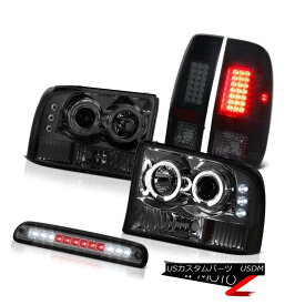 ヘッドライト Tinted Headlights Third Brake Cargo LED Tail Light Lamps 99-04 F350 King Ranch 着色されたヘッドライト第3ブレーキカーゴLEDテールライトランプ99-04 F350キングランチ