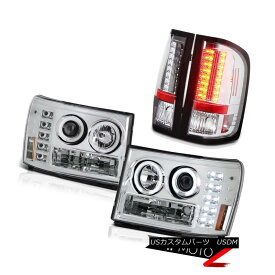 ヘッドライト 08-14 GMC Sierra 3500 Dually Denali CCFL Headlight Angel Eye LED Brake Taillight 08-14 GMC Sierra 3500デュアル・デカリCCFLヘッドライト・エンジェル・アイLEDブレーキ・テールライト