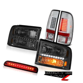 ヘッドライト 05 06 07 F250 XLT Tinted Crystal Headlamps Brake Lamps Taillights High Stop Red 05 06 07 F250 XLTクリスタルヘッドライトブレーキランプテールライトハイストップレッド