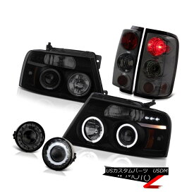 ヘッドライト Projector Dark Angel Eye Headlights Rear Brake Tail Lamp Foglight 2004-2008 F150 プロジェクターダークエンジェルアイヘッドライトリアブレーキテールランプFoglight 2004-2008 F150