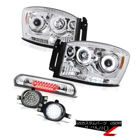 ヘッドライト Headlights w CCFL Angel Eye Surface LED Fog High Brake Cargo 2007-2008 Ram ST ヘッドライトw CCFLエンジェルアイサーフェスLEDフォグハイブレーキ貨物2007-2008 Ram ST