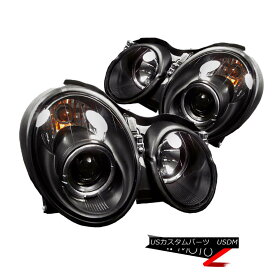 ヘッドライト L+R Black Halo LED Projector Headlight Lamp M-BENZ CLK320 CLK430 CLK55 98-02 AMG L + RブラックハローLEDプロジェクターヘッドライトランプM-BENZ CLK320 CLK430 CLK55 98-02 AMG