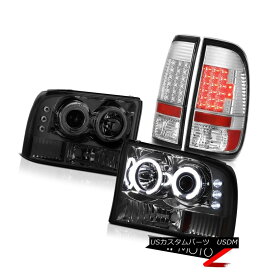 ヘッドライト Tinted CCFL Rim Projector Headlights Chrome LED Taillights 1999-2004 Ford F350 ティンテッドCCFLリムプロジェクターヘッドライトクロームLEDテールライト1999-2004 Ford F350