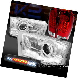 ヘッドライト 99-04 F250 SD Chrome SMD DRL Projector Headlight+LED Tail Lamp+Tinted 3rd Brake 99-04 F250 SDクロムSMD DRLプロジェクターヘッドライト+ LEDテールランプ+第3ブレーキ