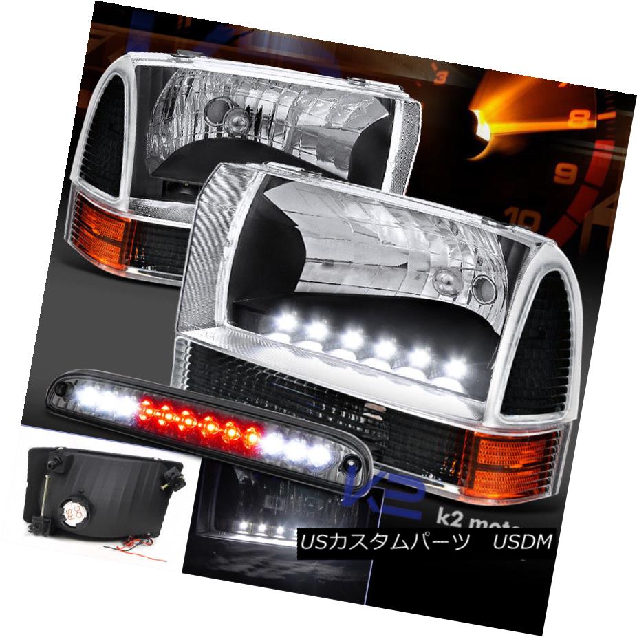 Fits Black 94-98 Chevy C10 C/K Pickup Headlights Set+Black Smoke LED Tail Lights