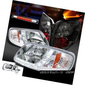 ヘッドライト 97-00 F150 Chrome SMD LED DRL Headlights+Smoke Tail Lamps+LED 3rd Brake Light 97-00 F150クロムSMD LED DRLヘッドライト+スモール keテールランプ+ LED第3ブレーキライト