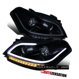 ヘッドライト For 10-11 Kia Soul Glossy Black LED DRL Projector Headlights Driving Head Lamps 10-11キアソウル光沢ブラックLED DRLプロジェクターヘッドライトヘッドランプを駆動する