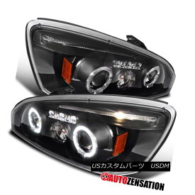 ヘッドライト 04-07 Chevy Malibu Black LED Dual Halo Projector Headlight Pair 04-07シボレーマリブブラックLEDデュアルハロープロジェクターヘッドライトペア