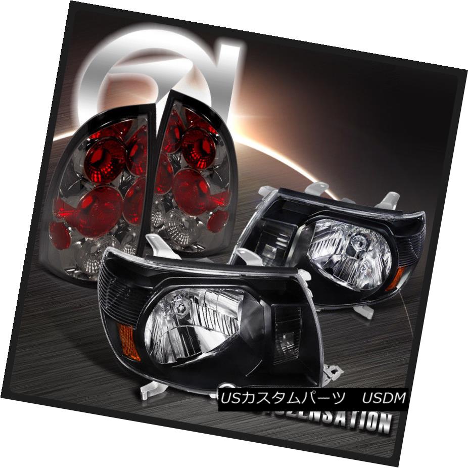 For 2006 Ram Mystery Black Smoked Headlights Halo Pro Fog Lights Tail Lights