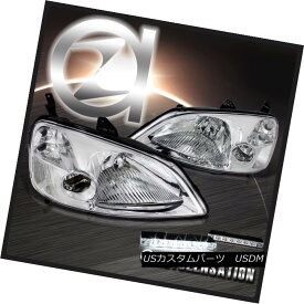 ヘッドライト For 01-03 Honda Civic EM ES 2/4DR JDM Chrome Crystal Headlights+6-LED Fog DRL 01-03ホンダシビックEM ES 2 / 4DR JDMクロームクリスタルヘッドライト+ 6-L ED Fog DRL用