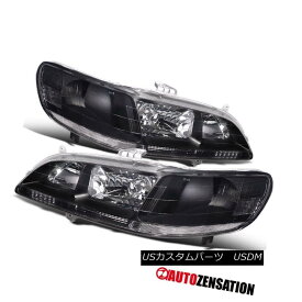 ヘッドライト Fit 98-02 Honda Accord 2Dr 4Dr Black Diamond Headlights Clear Reflector フィット98-02ホンダアコード2Dr 4Drブラックダイヤモンドヘッドライトクリアリフレクター
