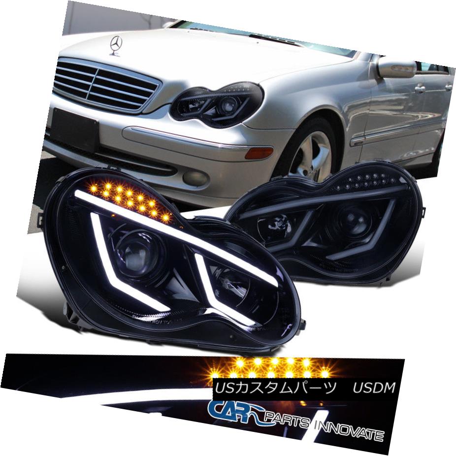 楽天市場】ヘッドライト 01-07 Benz W203 C-Class Glossy Black LED