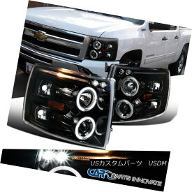 ヘッドライト Chevy 07-14 Silverado 1500 2500 3500 Pearl Black LED Clear Projector Headlights Chevy 07-14 Silverado 1500 2500 3500パールブラックLEDクリアプロジェクターヘッドライト