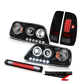 ヘッドライト 97-03 F150 Xlt Graphite Smoke Roof Cab Light Tail Lights Matte Black Headlamps 97-03 F150 Xlt黒鉛煙屋根キャブライトテールライトマットブラックヘッドランプ