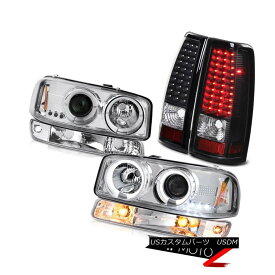 ヘッドライト 99-06 Sierra 6.6L Nighthawk black tail brake lights parking light headlamps LED 99-06シエラ6.6Lナイトホークブラックテールブレーキライトは、ヘッドライトLEDを駐車します。