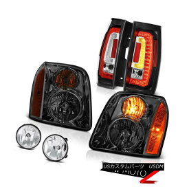 ヘッドライト 07-14 Gmc Yukon Infinity Black Rear Sterling Chrome Fog Smokey Head Lamps Set 07-14 Gmcユーコンインフィニティブラックリアスターリングクロムフォグスモーキーヘッドランプセット