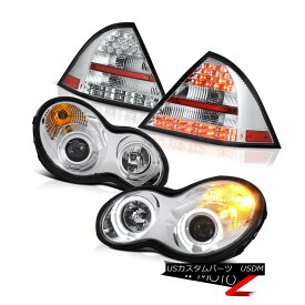 ヘッドライト [EURO CHROME] LED Stop Brake Tail Lights Halo Angel Eye Projector Headlight Lamp [EURO CHROME] LEDストップブレーキテールライトHalo Angel Eyeプロジェクターヘッドライトランプ