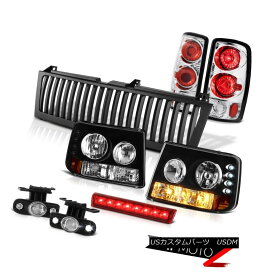 ヘッドライト Parking Headlamps Rear Brake Tail Euro Fog High LED Black 2000-06 Chevy Suburban パーキングヘッドランプリアブレーキテールユーロフォグハイLEDブラック2000-06シボレー郊外