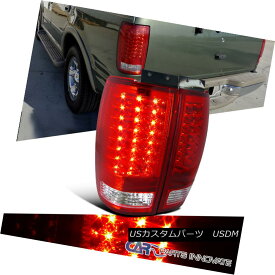 テールライト 97-02 Ford Expedition Pickup Red Clear LED Tail Lights Rear Brake Stop Lamps 97-02フォード遠征ピックアップレッドクリアLEDテールライトリアブレーキストップランプ