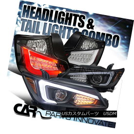 テールライト 2011-2013 Scion tC Black Projector Headlights+LED Signal+Black LED Tail Lamp 2011-2013シオンtCブラックプロジェクターヘッドライト+ LED信号+ブラックLEDテールランプ
