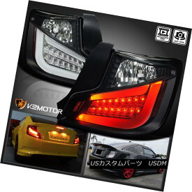 テールライト JDM Black 2011-2013 Scion tC LED Tail Lights Rear Brake Lamps Left+Right JDMブラック2011-2013シオンtC LEDテールライトリアブレーキランプ左+右