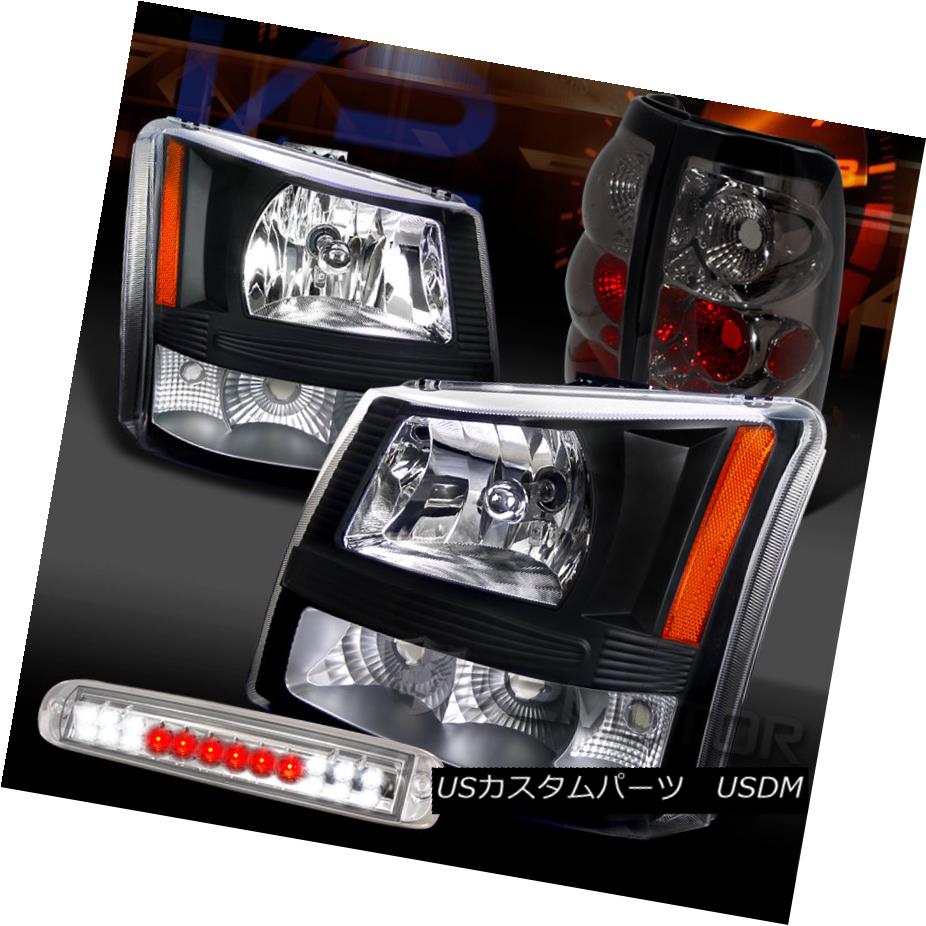 テールライト 03-06 Silverado Black Headlights Clear LED 3rd Brake Smoke Tail Lamps 03-06 Silverado Blackヘッドライト  Cle  ar LED第3ブレーキ 煙テールランプ