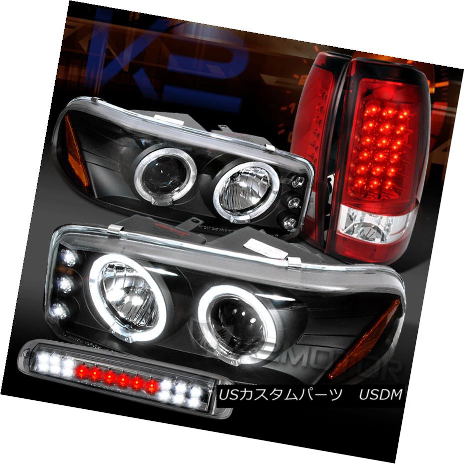 テールライト 04-06 Sierra Black Projector Headlights Red LED Tail Lamps Smoke LED 3rd Brake 04-06シエラブラックプロジェクターヘッドライト レッドLEDテールランプ スモークLED第3ブレーキ