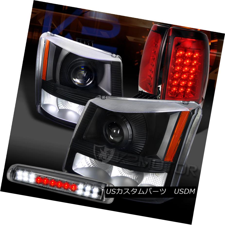 最安値挑戦テールライト 03-06 Silverado Black Projector Headlights Red LED Tail Lamp Smoke LED 3rd Brake 03-06 Silveradoブラックプロジェクターヘッドライト レッドLEDテールランプ  Smoke LED 3rdブレーキ