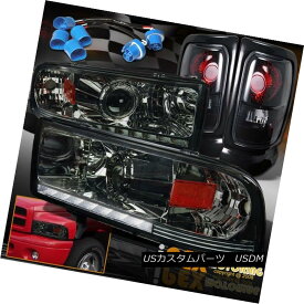 テールライト SHINY SMOKE 1997-2001 Dodge Ram 1500 Sport Projector LED Headlights + Tail Light SHINY SMOKE 1997-2001 Dodge Ram 1500スポーツプロジェクターLEDヘッドライト+テールライト