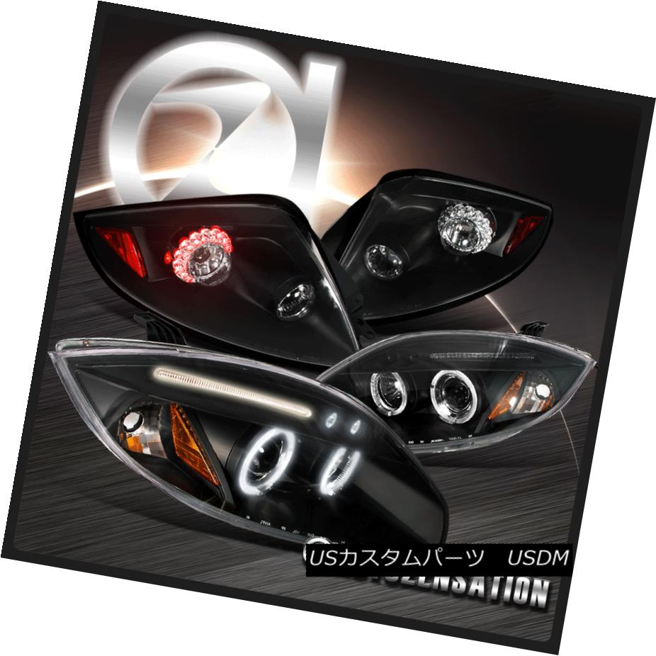 テールライト 06-11 Mitsubishi Eclipse Black Halo LED Projector Headlights LED Tail Lamps 06-11三菱Eclipse Black Halo LEDプロジェクターヘッドライト  LEDテールランプ