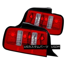 テールライト ANZO 221166 Set of 2 Red/Clear Lens Tail Lights for 2005-2009 Ford Mustang ANZO 221166 2005年?2009年のフォードマスタング用の2つのレッド/クリアレンズテールライトのセット