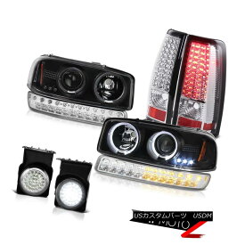 テールライト 03-06 Sierra 2500 Fog Lights Rear Brake Lamps Turn Signal Matte Black Headlights 03-06 Sierra 2500フォグライトリアブレーキランプターンシグナルマットブラックヘッドライト 【並行輸入品】