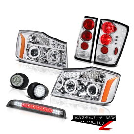 テールライト For 04-15 Titan Angel Eye Headlights Tail Lights SMD LED Fog Tinted 3rd Brake 04-15タイタンエンジェルアイヘッドライトテールライトSMD LEDフォグテンション3番ブレーキ