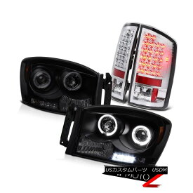 テールライト Euro Chrome LED Brake Tail Lights Sinister Black Halo LED Projector Headlights ユーロクロームLEDブレーキテールライト不快なブラックハローLEDプロジェクターヘッドライト