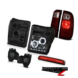 テールライト 2011-2016 F250 Xlt Red 3RD Brake Lamp Smoked Fog Lights Taillamps Headlamps LED 2011-2016 F250 Xtレッド3RDブレーキランプスモークフォグライトタイルランプヘッドランプ