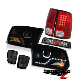 テールライト 2013-2018 RAM 1500 Head Lamp Smokey Fog Light Brake Bloody Red Tail Light PAIR 2013-2018 RAM 1500ヘッドランプスモーキーフォグライトブレーキブラッディレッドテールライトペア