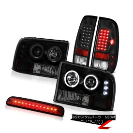 テールライト Halor Headlight High Stop LED Red SMD TailLight Black 99 00 01 02 03 04 F350 XLT ハローヘッドライトハイストップLEDレッドSMDテールライトブラック99 00 01 02 03 04 F350 XLT
