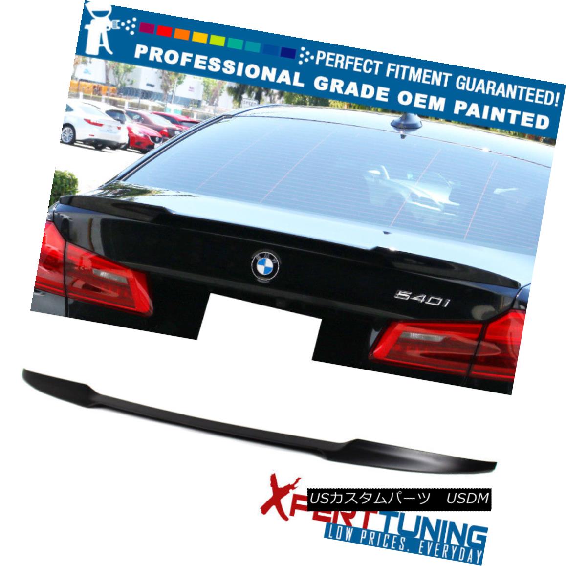 【爆売り！】 - Spoiler Trunk Style V M4 4Dr Sedan G30 Series 5 BMW 17-18 エアロパーツ OEM OEM塗装カラー - Vスタイルトランク・スポイラー M4 5シリーズG30セダン4Dr BMW 17-18 Color Painted リアスポイラー