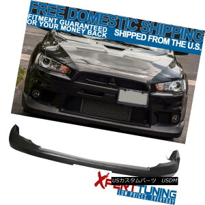 �G�A���p�[�c Fit 08-15 Mitsubishi Lancer EVO X JDM OE Style Front Bumper Lip Unpainted - PU �t�B�b�g08-15�O�H�����T�[EVO X JDM OE�X�^�C���t�����g�o���p�[���b�v���h�� - PU