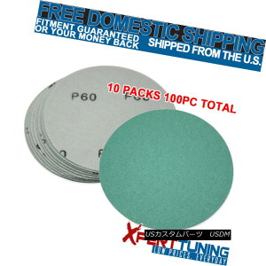 GAp[c x100 Pcs Wet Dry Green Sanding Paper Bodykit Repair Sand Disc 60 Grit 5 Inch PSA x100O[TfBOy[p[{fBLbgCThfBXN60Obg5C`PSA